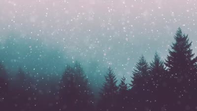 Heavy Snowing Forest